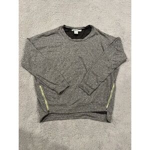 Chloe K Womens Sweater Gray Pullover‎ Sweatshirt Size Medium Side Zipper